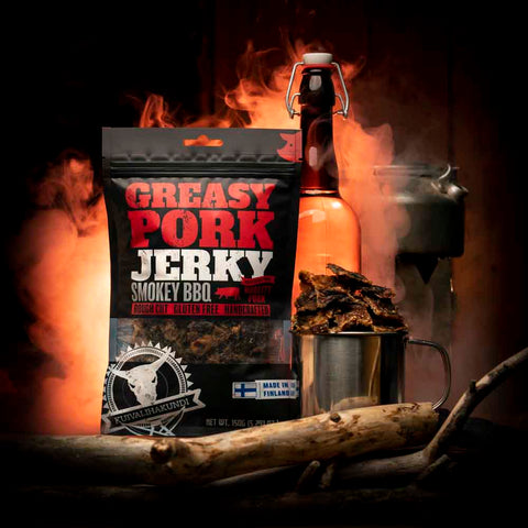 Greasy Pork Jerky Smokey BBQ 150g