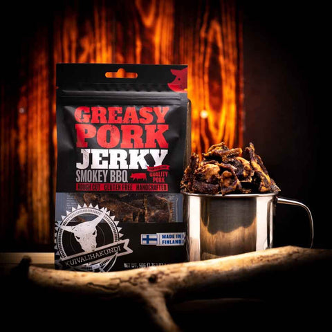 Greasy Pork Jerky Smokey BBQ 50g